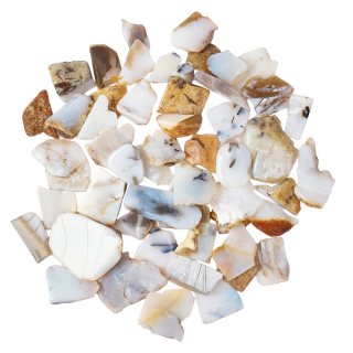 White Milky Opal Freeform Slabs, 4/15mm x 30/70mm (KGS)