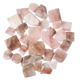 Strawberry Quartz Freeform Slabs, 4/15mm x 30/70mm (KGS)