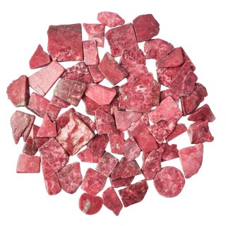Thulite Freeform Slabs, 4/15mm x 30/70mm (KGS)