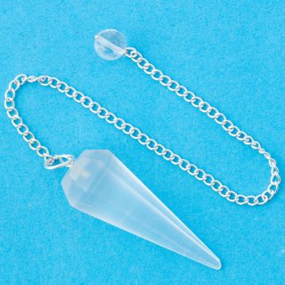 Selenite Pendulum With 6" Chain (1pc) NETT