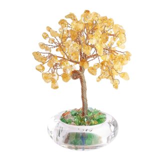 Citrine Gem Tree with Clear Bowl (1pc) NFD