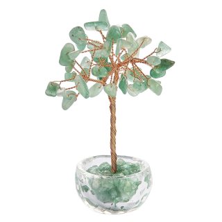 Mini Green Aventurine Tree with Clear Cup (1pc) NFD