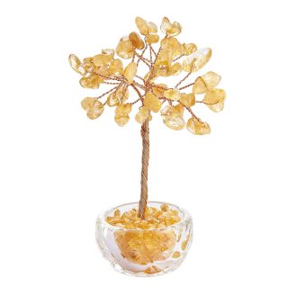 Mini Citrine Tree with Clear Cup (1pc) NFD