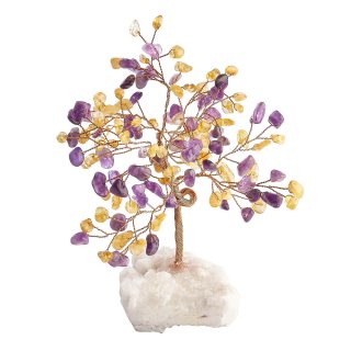 Amethyst and Citrine Gem Tree with Crystal base (1pc) NFD