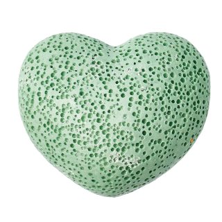 Green Lava stone Heart, 45x26mm (1pc)