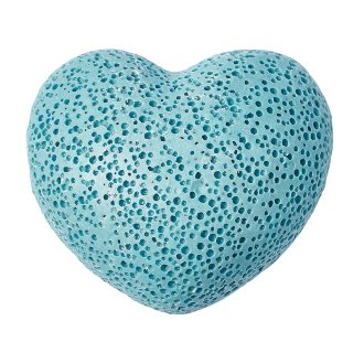 Lava stone Heart, 45x26mm, Blue (1pc)