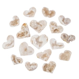 White Quartz Geode Hearts (Kg) NFD