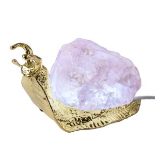 Rose Quartz Snail Lamp (1pc) NFD