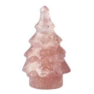 Strawberry Quartz Christmas Tree, 5cm (1pc) NFD