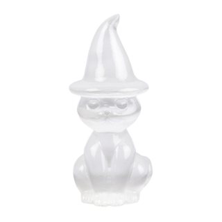 Selenite Cat in Hat, 90mm (1pc) NFD
