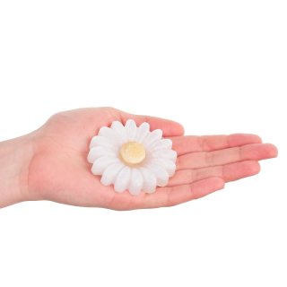 Selenite Daisy Flower Carving, 65mm (1pc) NFD