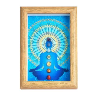 Blue Chakra Picture in Bamboo Box Frame, 110x160mm (1pc) NFD