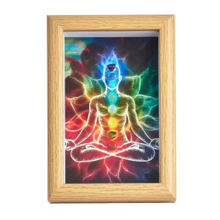 Chakra Energy Picture in Bamboo Box Frame, 110x160mm (1pc) NFD