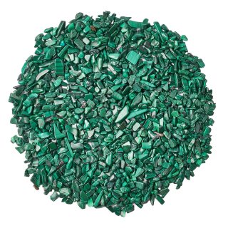 Malachite Tumbled Chips, 3-5mm (100g)