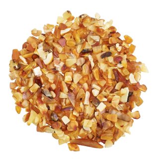 Amber Tumbled Chips, 5-7mm (50g)
