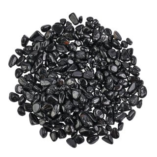 Black Tourmaline Tumbled Chips, 5-7mm (100g)