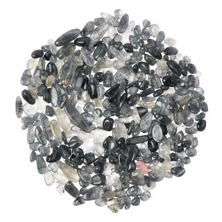 Quartz with Hematite Tumblechips, 5-7mm (100g)