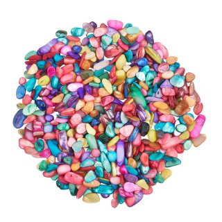 Paua Shell Tumbled Chips, 5-7mm (100g) NFD