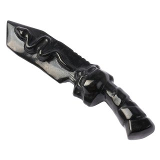 Black Obsidian Knife Carving, 14cm (1pc) NFD