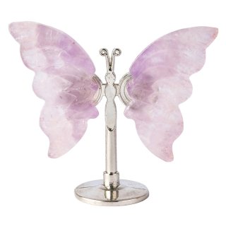 Amethyst Butterfly on Silver Metal Stand (1pc) NFD