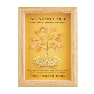 Citrine Abundance Money Tree Picture in Frame (1pc) NFD