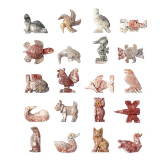 Soapstone Animal Carvings Mix 1, Peru (20pcs) 