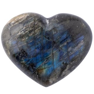 Labradorite A Grade Heart 30-40mm, Madagascar (1pc) NETT