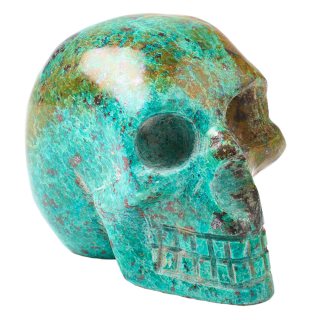 Chrysocolla Skull Thin 60-70mm, Peru (1pc) NETT