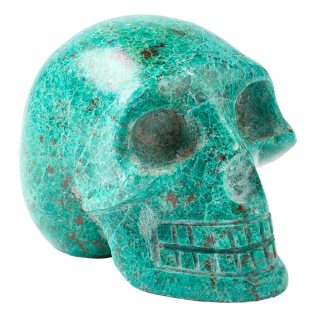 Chrysocolla Skull Wide 70-80mm, Peru (1pc) NETT