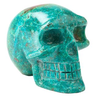 Chrysocolla Skull Thin 80-90mm, Peru (1pc) NETT
