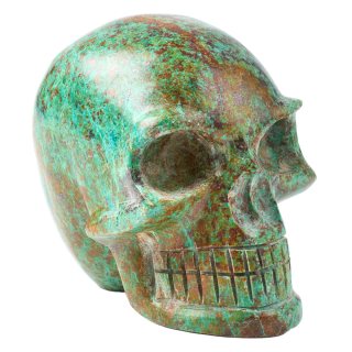 Chrysocolla Skull 120mm 1.38KG, Peru (1pc) NETT