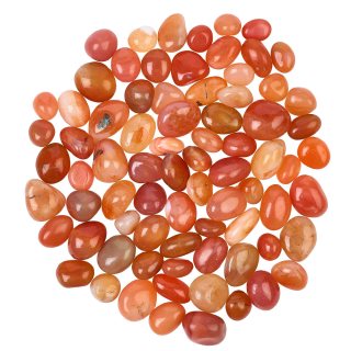 Agate Carnelian Small Tumblestones 10-20mm, Zimbabwe (250g)
