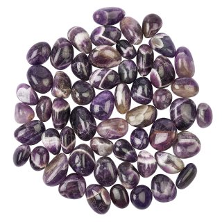 Chevron Amethyst Medium Tumblestones, 20-30mm, Zambia (500g) 
