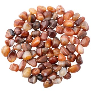Agate Banded Red Small Tumblestone 15-20mm, Brazil (250g) 