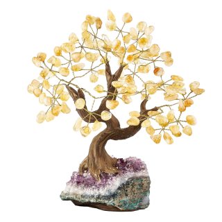 Citrine Bonsai Tree on Amethyst base, (1pc) NFD