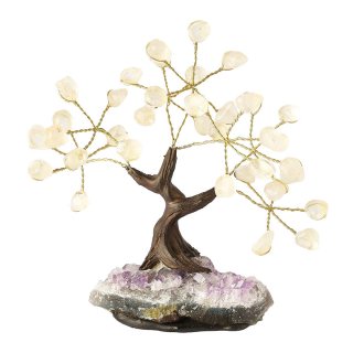 Rock Crystal Bonsai Tree on Amethyst base, 7 branches (1pc) NFD