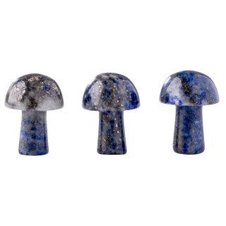 Gemstone Mushroom Lapis (3pcs) 