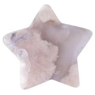Flower Agate 40mm Drilled Star (1pc) NFD