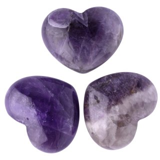 Amethyst Mini Heart Carving 25x30mm (3pcs) NETT