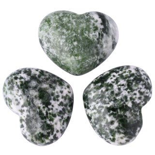 Snake Dragon Jade Mini Heart Carving 25x30mm (3pcs) NETT