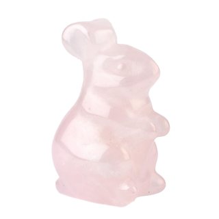 Rose Quartz Rabbit Carving (1pc)