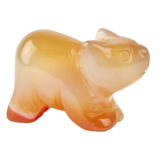 Carnelian Bear Carving (1pc)