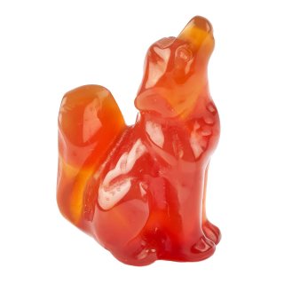 Carnelian Wolf Carving (1pc)