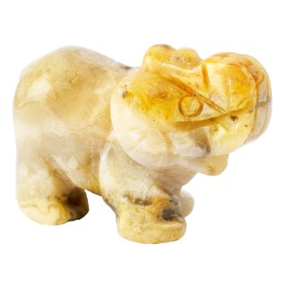 Crazy Lace Agate Elephant Carving (1pc)