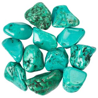 Chinese Turquoise (Dyed Howlite) Large Tumblestones, 30-40mm (250g)