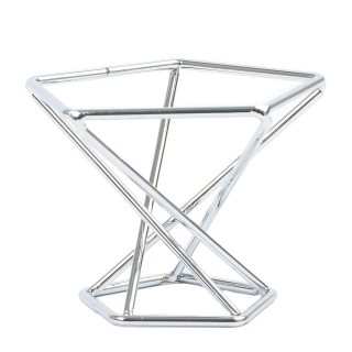Tall Geometric Metal Sphere Stand Silver (1pc) 