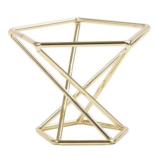Tall Geometric Metal Sphere Stand Gold (1pc) 