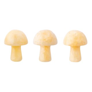 Calcite Yellow Mushroom (3pc) 