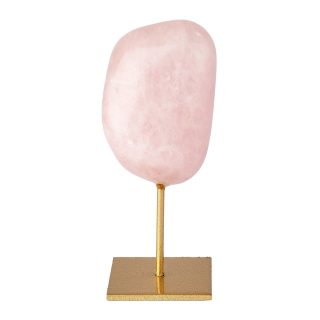 Tumbled Rose Quartz on Metal Stand (1pc)