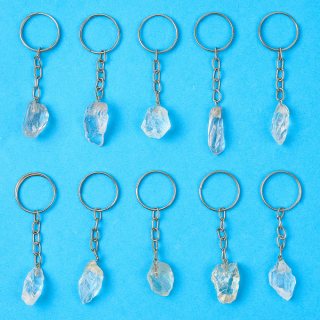 Rough Quartz Keyrings, Brazil (10pcs) NETT